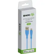 Moki Life 90cm Syncharge Cable Lightning to USB Blue each