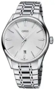 Oris Artelier Date Automatic Steel Silver Dial Mens Watch 733 7721 4051-MB