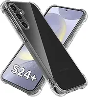[USTIYA] Case for Samsung Galaxy S24+ S24 Plus Case Clear TPU Four Corners Cover Transparent Soft