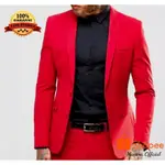 紅色西裝/紅色男士西裝外套/紅色男士西裝
