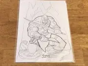 World War Hulk Commission Eder Messias “Incredible Hulk” Sketch Original Art