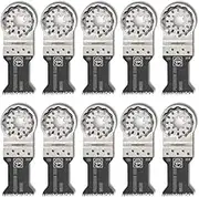 Fein Starlock E-Cut Precision Saw Blade - Precision Cutting for Wood, Drywall & Soft Plastics, Double-Row Japanese Teeth, Narrow Waisted, 1-3/8" Width, 2" Length, 10-Pack - 63502126290
