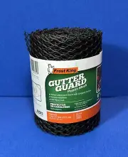 FROST KING Plastic Mesh Gutter Guard NEW roll in package 6" x 20' ft VX620 Black