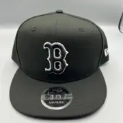 Boston Red Sox Hat Men Black High Crown 9Fifty New Era Snap Back Cap New