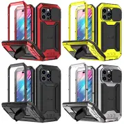 Full Body Heavy Duty Shockproof Stand Case+Lens Cover for iPhone 14 Pro Plus Max