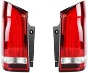 Pair Of Car Tail Light Assembly ，Compatible With Benz Vito V260 2016-2022 ，LED Brake Flowing Water Flicker Plug And Play Tail Lamps Taillights(For Vito Red)