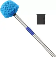 Extend Handle Cobweb Duster w/ 48 inch Reach Medium Stiff Bristle Brush Cleaning