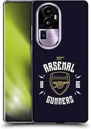 Head Case Designs Officially Licensed Arsenal FC Gunners Typography Soft Gel Case Compatible with Oppo Reno10 Pro+