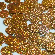 Sequins 15mm Top Hole Copper Hologram Glitter Sparkle Paillettes. Made in USA