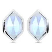 Moonstone Silver Estoile Studs