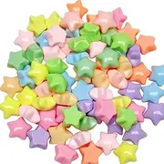 JIHUOO 60 Pcs Star Resin Flatbacks Cute Slime Charms Flatback Resin Charms Flat Back Cabochons Hair Bow Making Charms Scrapbooking Embellishments