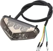 Universal 12V Motorcycle Tail Rear Light Lamp rear Stop Lights License Plate Light Moto Equipments Parts(1pc Smoked Shell)