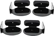 Yomiyuyr Floating Corner Shelf Acrylic Wall Tray, Mini Circular Display Stand for Camera, Speaker Devices, Black, 4Pcs