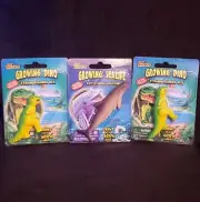 3x 2005 Out Of Bounds Growing Dinos & Dolphin Toys Grows 600% In Size In Water
