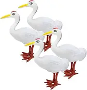 GLSTOY Interactive Clockwork Crane Toys for Preschoolers 4 Pack Wind-up Animal Toys