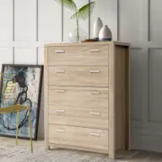 Maxi 5-drawer Tallboy Oak