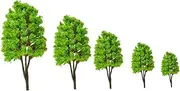 10pcs Artificial Tree Models for Sand Table Decor Green Simulation Landscape Trees
