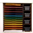 12 Shelf Insert for Letter and Legal Size Paper with Office Supply Bins, Compati
