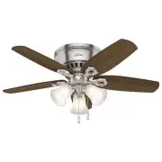 Hunter 42" Builder Low Profile Ceiling Fan 3 LED Lights & Pull Chain Traditional