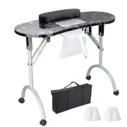 Byootique Foldable Manicure Nail Table Desk Vented LED Beauty Salon Station Bag