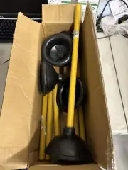 (Pack Of 6) Genuine Joe Value Plus 23" Toilet Plunger, Yellow (GJO85130)