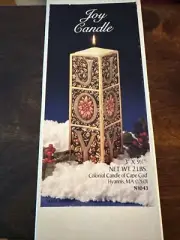 Joy Candle 3” X 9” 2 LB Colonial Candle Of Cape Cod New In Box #N1043