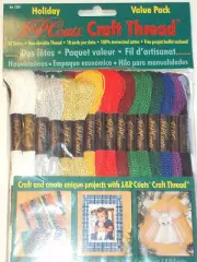 J&P Coats Holiday Craft Thread Value Pack, 32 Skeins, 10 yds per skein