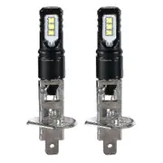 2x H1 6000k Super Bright White 6000lm Drl Led Headlight Kit High-beam