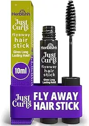 Herbishh Just Curls Flyaway Hair Stick, Quick Hair Finishing Stick for Flyaways, Frizz Control, & Slick Back Look, Non-Greasy Smoothing Serum & Frizz Tamer Wand for Hairline & Nape Areas 0.34 fl.oz