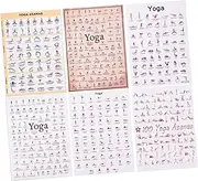 PENIKOKO 6Pcs Yoga Poster Decorative Canvas Wall Art for Home Decor Exercise Workout Motivation Featuring Yoga Poses for Living Room Bedroom