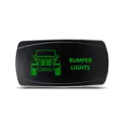 Rocker Switch for Jeep Wrangler JK Bumper Lights Symbol - Horizontal - Green LED