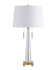 JONATHAN Y Zoe 29.5in 2-Light Crystal LED Table Lamp