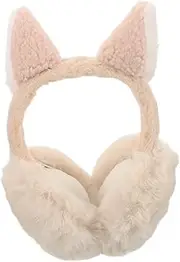 [HORIALENCE] Cute Winter Ear Muffs for Plush Ear Warmers for Outdoor Activities Stylish Furry Headbands for Cold Protection Neutral Color