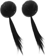 MUSISALY 2pcs Wig Ponytail Extension Women High Crown Hair Pad Extensions Synthetic Volume Enhancer for Hairstyling and Covering Hairline
