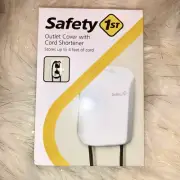 2 Packs Of Safety 1st Outlet Cover with Cord Shortener for Baby Proofing Qty (2)