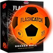 Light Up Soccer Ball - Glow in The Dark - NO 5 - Sports Gear Gifts for Boys & Girls 8-15+ Year Old - Kids, Teens Gift Ideas - Cool Boy Toys Ages 8 9 10 11 12 13 14 15 Glowing Night Activity