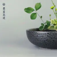 在飛比找蝦皮購物優惠-台南免運㉿墨黑芝白碗型花器陶瓷插花器皿禪意日式中式復古日式花