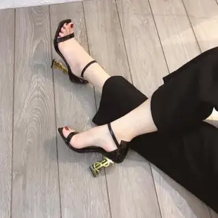 (視頻霜) 方趾女士高跟鞋 10cm 高 (