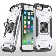 MCC Shockproof iPhone 6 6s Heavy Duty Case Cover Tough Apple Ring Holder [Silver]