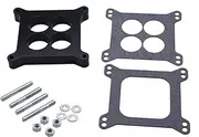 1 SET SHLPDFM Carburetor Spacer 1/2" Ported Phenolic Carburetor Spacer Compatible with Holley Holley 4150/4160 & AFB Carb Chevy 4BBL SBC BBC 0.5"