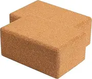 Volcano Cork Yoga Block 2&1 Pack Set-100% Natural Cork from Europe, 4"&3" Yoga Block Non-Slip&Anti-Tilt for Women| Men, Lightweight, Odor-Resistant and Moisture-Proof, Perfect Yoga Equipment