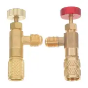 2 Pcs Car Air Conditioning Connector Dual Meter Valve Tool
