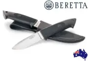 BERETTA LOVELESS SKINNER - FIXED BLADE KNIFE + LEATHER SHEATH! 200A SEKI JAPAN