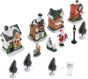 LIFKICH 1 Set Christmas Resin House Small Xmas Theme House Micro Landscape Decor for Holiday Decorations