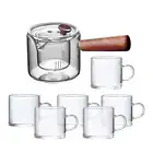 15oz Glass Teapot Clear with Infusers Tea Kettle for Office