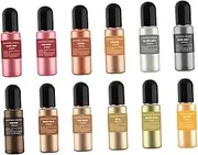 Nishiyuenyi 12 Bottles of Liquid Colorants for DIY Art and Crafts with Epoxy Resin Pigment