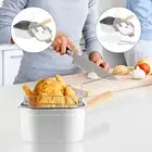 Deep Fryer Pot Stainless Steel Frying Pan Oil Saving Square Deep Frying Comsw
