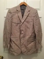 NWT Sewell Men's 2 Checkered 100% Wool Blazer Sports Coat 39R 39 Regular