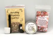 Banishing Negativity Spell Kit Energy Cleansing Salt Inner Peace Candle Tin Set