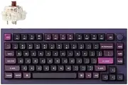 Keychron Q1 Max QMK/VIA Wireless Mechanical Keyboard, QWERTY US Layout, Full Metal, Programmable, 2.4GHz/Bluetooth/USB, RGB and Hot-Swappable, Gateron Jupiter Brown - Purple